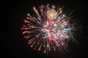 Atmospheric Night Shot Stampe: Fireworks
