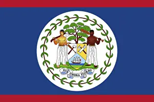 Stampe di Bandiera del Belize, illustrazione vettoriale Belize Stampe: Bandiera del Belize, illustrazione vettoriale.