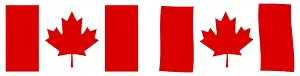 Canadian Flag Stampe: Flag of Canada. Simple and slightly waving version