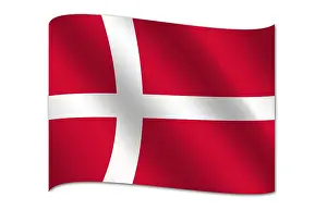 Danish Flag Stampe: Flag of Denmark