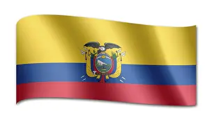 South American Flag Stampe: Flag of Ecuador