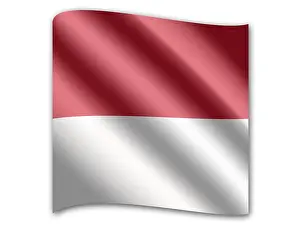 European City State Flags Stampe: Flag of Monaco