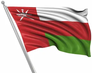 Immagini Correlate Stampe: Bandiera dell'Oman, Questo è un'immagine generata da computer e resa 3D.