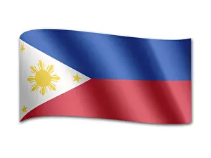 Computer Graphic Flag Design Stampe: Flag of the Philippines