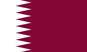 Stampe di La bandiera del Qatar, un simbolo di orgoglio nazionale con i suoi colori bianco e verde Qatar Stampe: Bandiera del Qatar