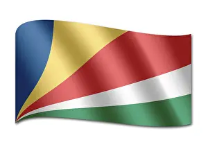 Graphic National Emblems Stampe: Flag of the Seychelles