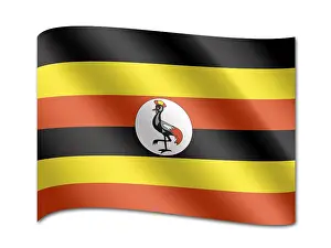Computer Graphic Flag Design Stampe: Flag of Uganda