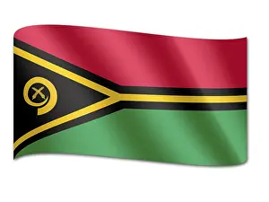 Stampe di La bandiera di Vanuatu, un simbolo della nazione pacifica e multiculturale dell'Oceania Vanuatu Stampe: Bandiera di Vanuatu