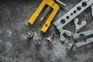 Dark Background Images Stampe: Flaring Tools Composed In Angle Of Image