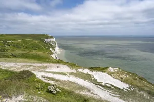 Kent Countryside Scenery Stampe: Footpath along the chalk cliffs of Dover