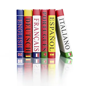 Educational Institution Concept Stampe: Foreign language study concept background