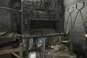 Bavaria Museum Stampe: Former forge with forging tools