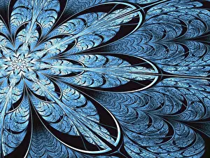 Arte Digitale Stampe: Fiore frattale - immagine computer-generata astratta.
