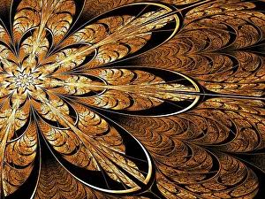 Arte Digitale Stampe: Fior di frattale - immagine computer-generata astratta.