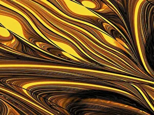 Fractal Marble Texture Stampe: Fractal marble texture - abstract computer-generated image