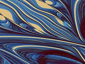 Fractal Marble Texture Stampe: Fractal marble texture - abstract computer-generated image