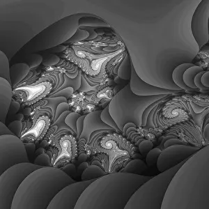 Deserted Fractal Landscape Stampe: Fractal object
