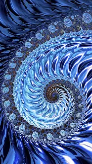 Arte Digitale Stampe: Immagine computer-generata astratta - spirale frattale.