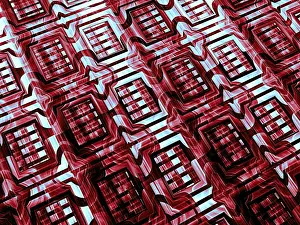 Arte Digitale Stampe: Testo di texture frattale - immagine generata da computer astratta.