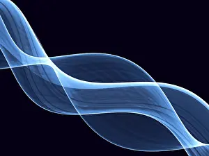 Arte Digitale Stampe: Onda frattale - immagine generata da computer astratta.