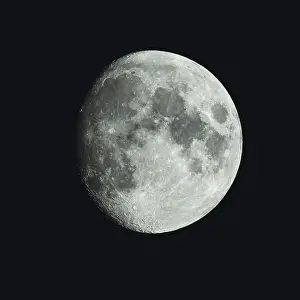 Northern Europe Night Shot Stampe: Fullmoon in the black sky, Devon