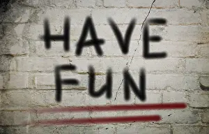Symbolic Picture Stampe: Have Fun Concept