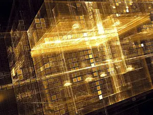 Futuristic Architecture Stampe: Futuristic cubes - abstract computer-generated image