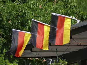 Germany National Colours Stampe: Germany flags on the window, Germany flags