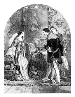 Old Illustration Art Stampe: Gilbert composition and drawing