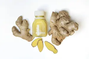 Ginger Root Nutrition Stampe: Ginger, ginger root and ginger shot