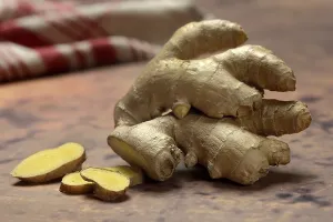 Ginger Root Stampe: Ginger, ginger root and ginger slices