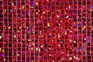Immagini datate 2 dicembre 2024: Glitter red fabric print