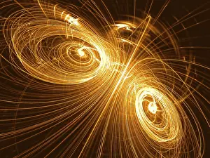 Abstract Golden Background Stampe: Golden background - abstract computer-generated image
