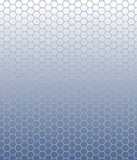Geometric Abstract Design Stampe: A gradient hexagonal grid pattern