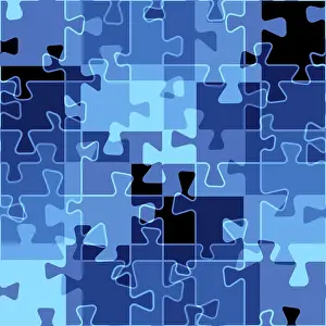 Seamless Pattern Design Stampe: Graphic seamless pattern puzzle