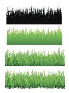 Empty Uninhabited Scene Stampe: Grass vector, with seamless edge