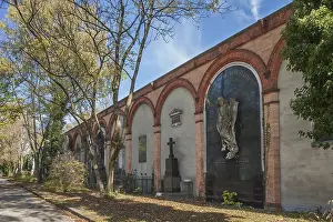 Southern Germany Graveyard Stampe: Gravesites at the Eastern Wall