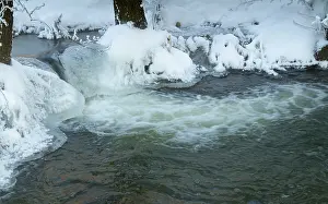 Thuringia Winter Landscape Stampe: Greiz, Thuringia, Triebitzbach