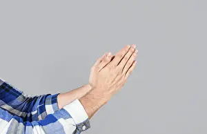 Christianity Faith Symbol Stampe: Two hands together in prayer position