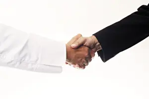 Studio Shot Of Two Men Stampe: Handshake