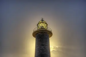 Fuerteventura Canary Islands Stampe: HDR, lighthouse, backlight, clouds