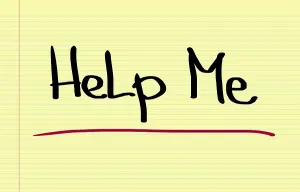 Depression Symbol Stampe: Help Concept
