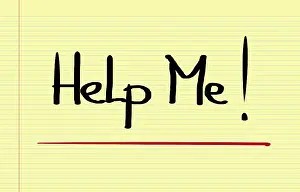 Symbolic Picture Stampe: Help Me Concept