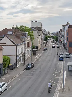 Evening Cityscape Stampe: High angle impression of Troyes