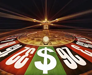 Las Vegas Tourist Attraction Stampe: high resolution 3D rendering of a roulette