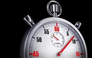 Time Of Day Concept Stampe: high resolution 3D rendering of a stop watch
