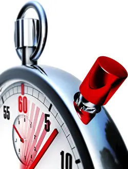 Time Management Tools Stampe: High resolution 3D rendering of a stop watch