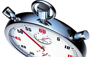 Deserted Clock Scene Stampe: high resolution 3d rendering of a stopwatch