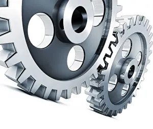 High Resolution Rendering Stampe: high resolution rendering of a gears concept