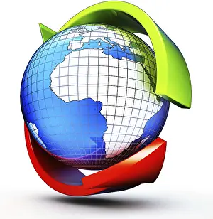 Green Energy Generation Stampe: high resolution rendering of a global concept